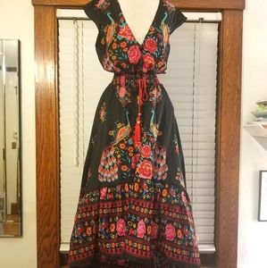 Stunning Kimono with fun bird paisley pattern